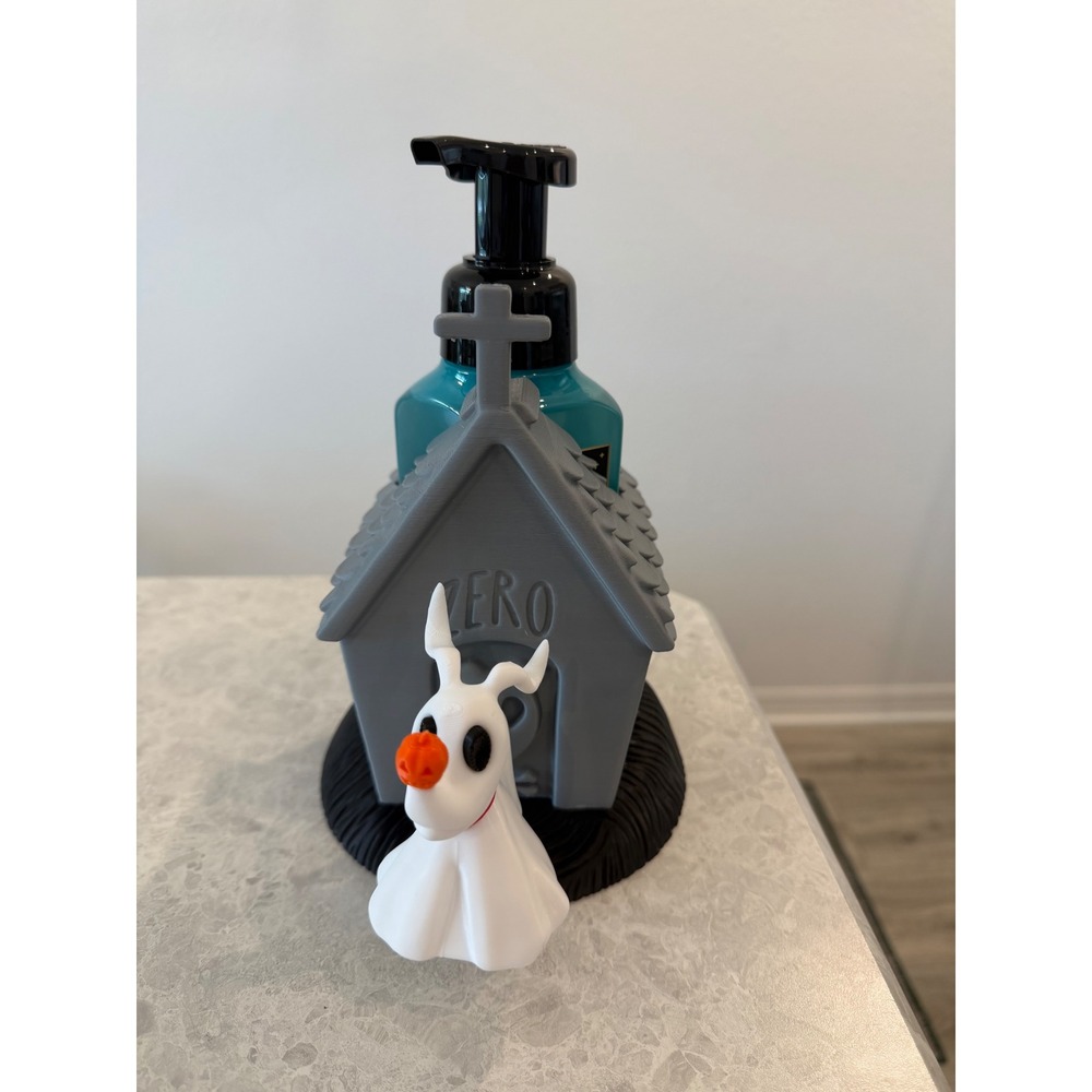 Nightmare Before Christmas Zero Dog House Soap Dispenser Holder 3D Printed Grey